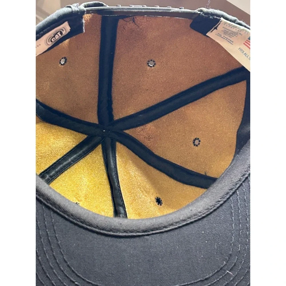 Vtg 80s CAT  CATERPILLAR‎ Puffy Trucker Patch Snap Back Tonkin USA